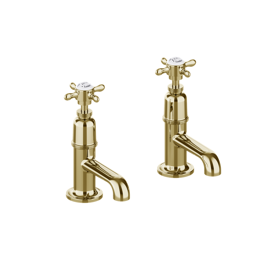 Burlington Guild Krany umywalkowe (para) gold GU150DNG
