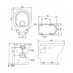 Burlington Guild Miska bezrantowa 69,3x44 Biały GU6118CW