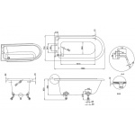 Burlington Hampton Wanna wolnostojąca 150x75 lewa biały E20