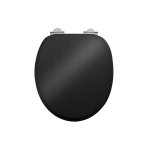 Burlington Jet Edwardian Deska sedesowa bez uchwytu Czarny/Chrom S40