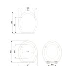 Burlington Jet Edwardian Deska sedesowa bez uchwytu Czarny/Chrom S40