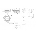 Burlington Kolanko ceramiczne odpływowe pion, Biały Medici C26M