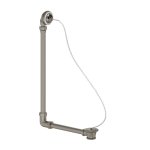 Burlington Komplet odpływowo-przelewowy z korkiem na łańcuszku bez syfonu Brushed Nickel W4BNKL