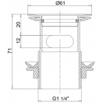  Burlington Korek umywalkowy Gold W18GOLD
