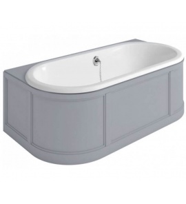 Burlington London Wanna przyścienna z obudową 180x95 cm szary E23G