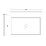 Burlington Lustro łazienkowe z podświetleniem LED 1200x750 mm Białe M12MW