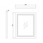 Burlington Lustro łazienkowe z podświetleniem LED 60x75 szary M6MG