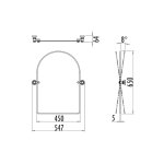 Burlington Lustro łazienkowe ścienne 45x65 łukowe MIRAR45X65