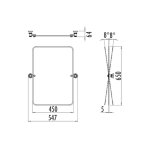 Burlington Lustro łazienkowe ścienne 45x65 prostokątne MIRRE45X65