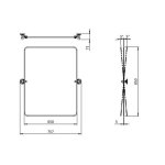 Burlington Lustro łazienkowe ścienne 65x85 prostokątne MIRRE65X85