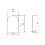 Burlington Arched lustro łukowe 50x70 gold A9GOLD