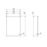 Burlington Lustro prostokątne 50x70 brushed nickel A11BNKL