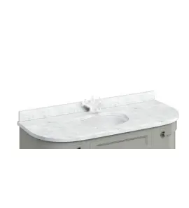 Burlington Minerva Blat z umywalką podblatową 142x62,5 Carrara BC13