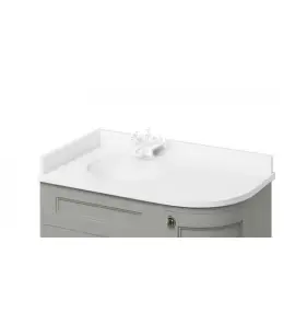 Burlington Minerva Blat z umywalką podblatową 106x62,5 Lewy Biały BW98L