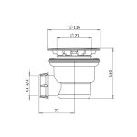 Burlington Odpływ prysznicowy Gold Z1205GOLD