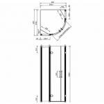 Burlington Quadrants Kabina prysznicowa półokrągła 90x90 C23