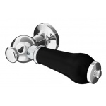   Burlington Rączka do spłuczki ceramiczna czarny mat/chrom BX1 