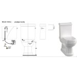       Burlington Riviera Miska stojąca + spłuczka + deska wolnoopadająca 66x39,2 biały RIV10+RIV11+RIV025