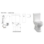   Burlington Riviera Spłuczka do kompaktu biała RIV11