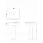   Burlington Riviera Umywalka 58x47 biała RIV11TH W MAGAZYNIE!!