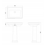   Burlington Riviera Umywalka 65x47 biała RIV2_1TH W MAGAZYNIE!!