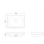 Burlington Riviera Umywalka ścienna 65x47 cm z trzema otworami Biała RIV2_3TH