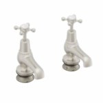 Burlington Rozety podwyższające do baterii (para) brushed nickel T4B-2BNKL