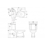Burlington Spłuczka z przyciskiem biała C4