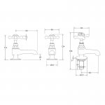 Burlington Stafford Bateria umywalkowa 2-otworowa Chrom STA13