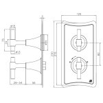 Burlington Strand Bateria prysznicowa podtynkowa termostatyczna brushed nickel SN1500RL