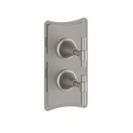 Burlington Strand Bateria prysznicowa podtynkowa termostatyczna z zaworem odcinającym brushed nickel SN1000RL