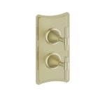 Burlington Strand Bateria prysznicowa podtynkowa termostatyczna z zaworem odcinającym brushed brass SN1000RF