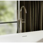 Burlington Strand Bateria wannowo-prysznicowa wolnostojąca ze słuchawką i wężem brushed nickel SN416FL