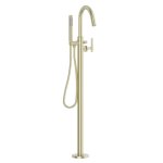 Burlington Strand Bateria wannowo-prysznicowa wolnostojąca ze słuchawką i wężem brushed brass SN416FF