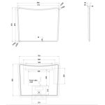 Burlington Strand Lustro łazienkowe LED 80x65 SN8065