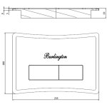 Burlington Strand Płytka spłukująca 25,5x18 brushed nickel SNFLUSHL