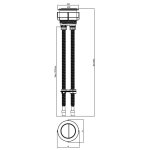 Burlington Strand Przycisk spłukujący brushed nickel SNWCBUTTONL
