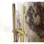 Burlington Strand Słuchawka prysznicowa z wężem i przyłączem ściennym brushed brass SN963F