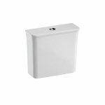 Burlington Strand Spłuczka do WC kompaktowego biała z chromowanym przyciskiem SN7005CW