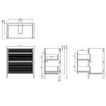 Burlington Strand Szafka podumywalkowa stojąca 80x45 matt white SN800FSW