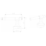 Burlington Strand Uchwyt do baterii wannowo-prysznicowej wolnostojącej brushed nickel SN416HANDLEL