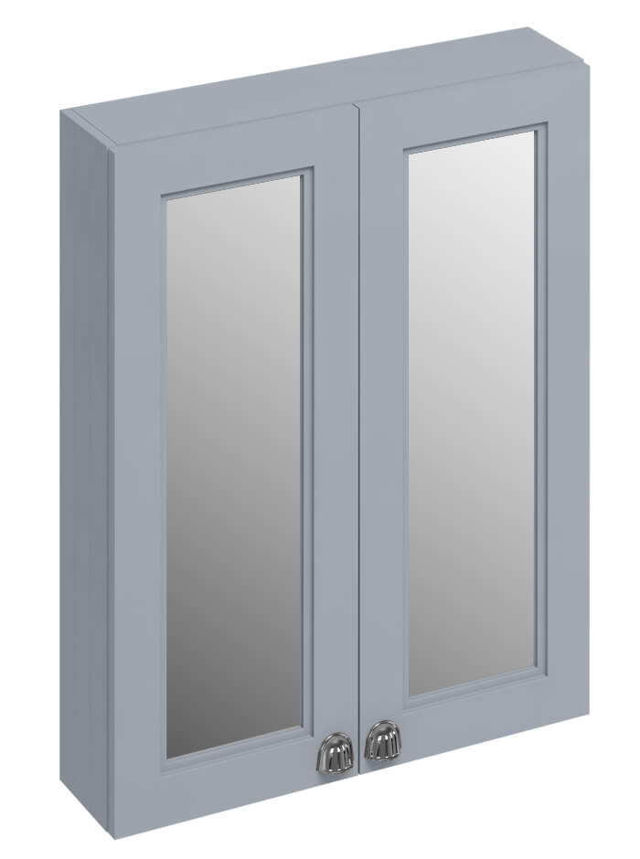 Burlington Szafka łazienkowa z lustrem 60 cm wisząca Szary F6MG