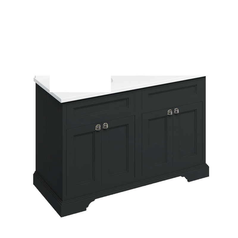 Burlington Szafka pod umywalkę 130x55 Matt Black FC9BM