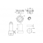   Burlington Sztucer przyłączeniowy ceramiczny biały C29 W MAGAZYNIE!!