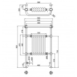 Burlington Trafalgar Grzejnik wodny chrom/czarny R1CHRBLA