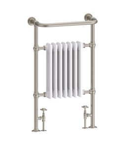 Burlington Trafalgar Grzejnik wodny Brushed Nickel/Biały R1BNKL