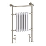 Burlington Trafalgar Grzejnik wodny Brushed Nickel/Biały R1BNKL