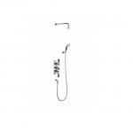 Burlington Trent Zestaw natryskowy podtynkowy termostatyczny bez deszczownicy chrom/czarny TF3SBLA