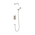 Burlington Trent Zestaw natryskowy podtynkowy termostatyczny bez deszczownicy Brushed Nickel TF2SBNKL