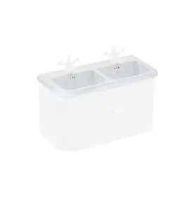 Burlington Umywalka 100x47 biały połysk CH01001SCW